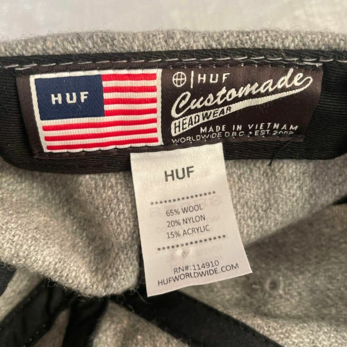 HUF big logo wool cap 配送B ハフ　ビッグロゴ　ウールキャップ　ツートンカラー　ストリート | Vintage.City 古着屋、古着コーデ情報を発信