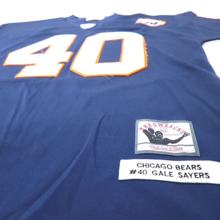 mitchell & ness ゲームシャツ 52 ネイビー ポリエステル NFL CHICAGO BEARS ナンバリング SAYERS ビッグサイズ | Vintage.City 古着屋、古着コーデ情報を発信