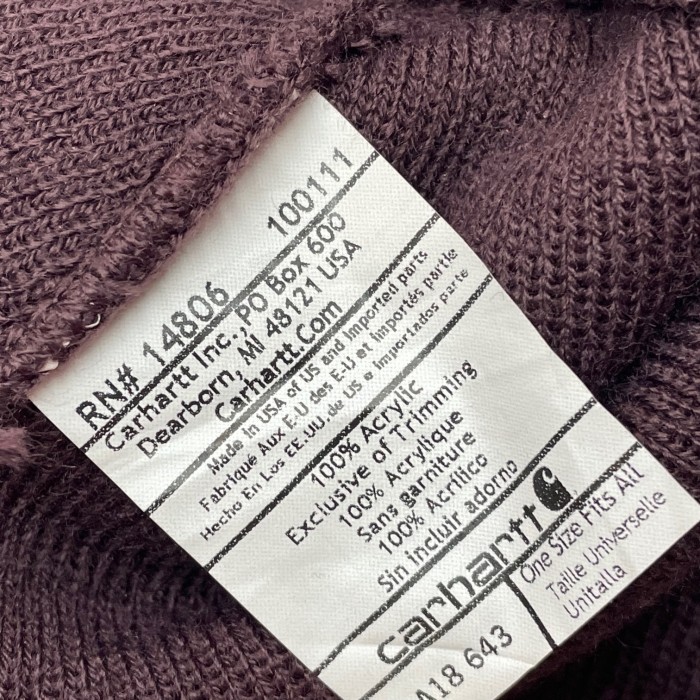 MADE IN USA製 Carhartt アクリルニット帽 ブラウン Fサイズ | Vintage.City 古着屋、古着コーデ情報を発信