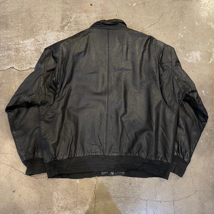 ROUND TREE A-2 type leather zip up jacket | Vintage.City 古着屋、古着コーデ情報を発信