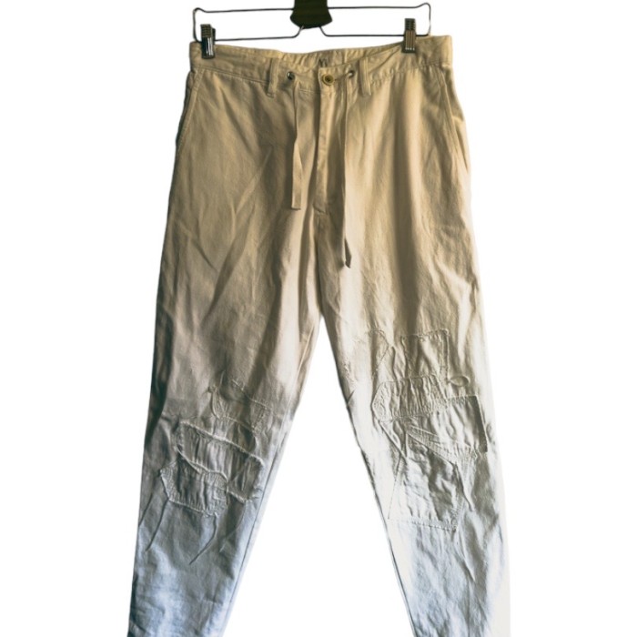 Y's White repair tapered pants | Vintage.City 古着屋、古着コーデ情報を発信