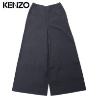 KENZO ワイドシルエット スラックスパンツ 38 グレー ウール オールド 日本製 | Vintage.City 古着屋、古着コーデ情報を発信