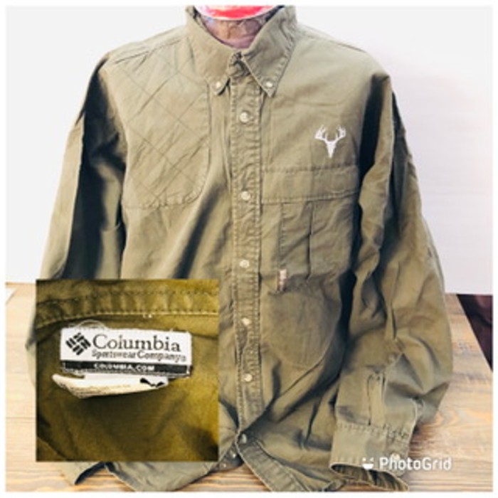 ビッグサイズ　コロンビア　Columbia XL ボタンダウンシャツ　ハンティングシャツ　サファリシャツ　カーキ | Vintage.City 古着屋、古着コーデ情報を発信