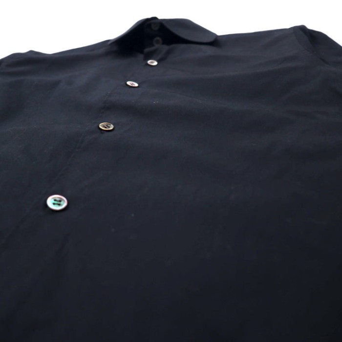 Y's YOHJI YAMAMOTO マリンカラー ドレスシャツ 3 ブラック コットン 丸襟 YE-B09-001日本製 | Vintage.City 古着屋、古着コーデ情報を発信