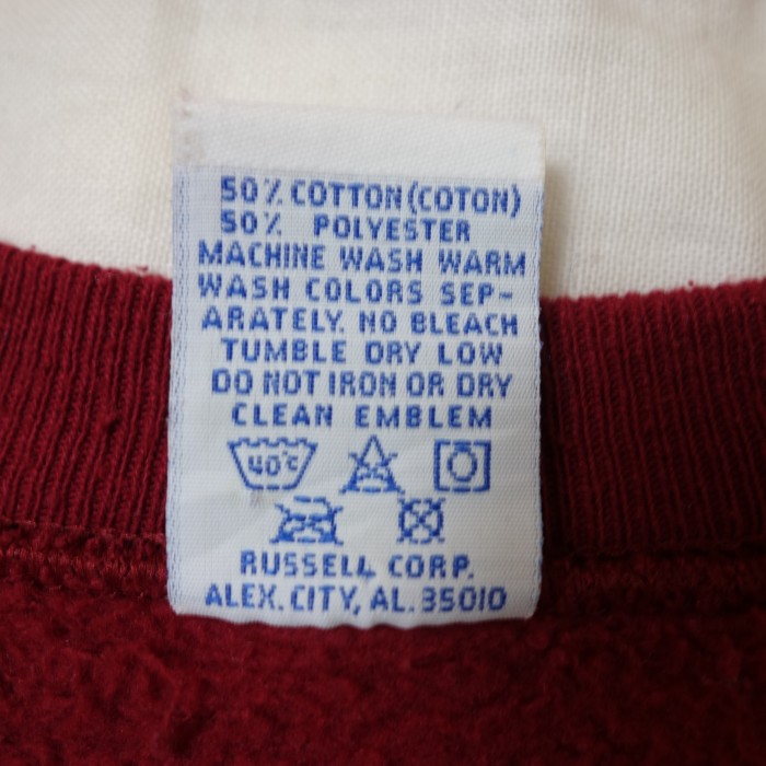 80's～ 【USA製】 RUSSEL ATHLETIC(ラッセル) Alabama crimson tide Printed Design Sweatshirt アラバマ クリムゾンタイド プリント デザイン スウェット トレーナー | Vintage.City 古着屋、古着コーデ情報を発信