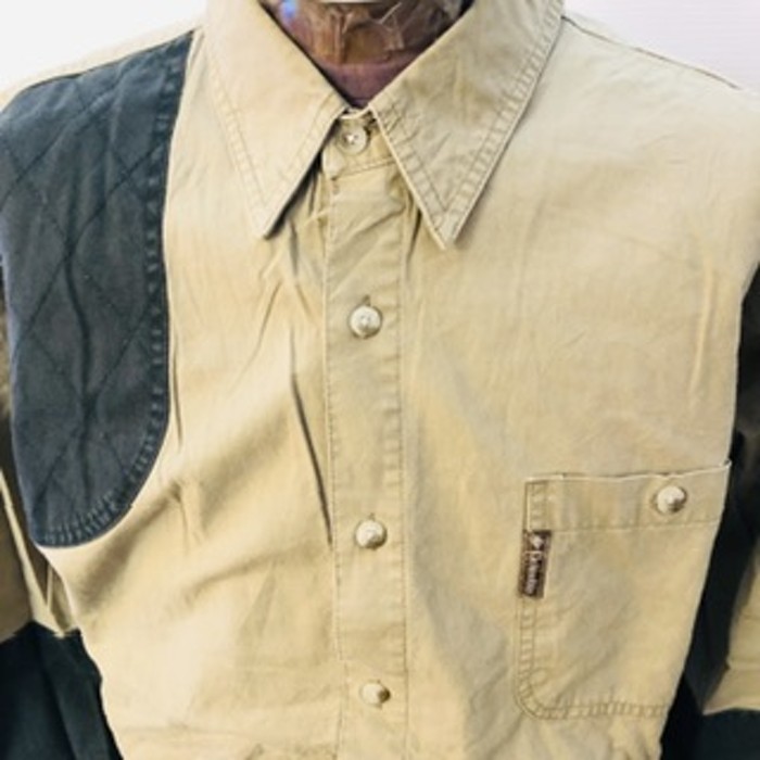 ビッグサイズ　コロンビア×バドワイザー　XL ハンティングシャツ　サファリシャツ　カーキ　レア　稀少 | Vintage.City 古着屋、古着コーデ情報を発信