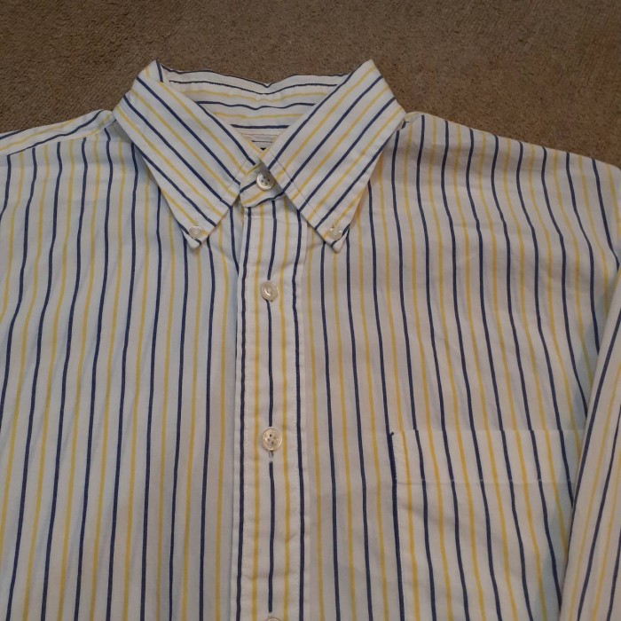 90s LANDS’END BD stripe shirt (made in USA) | Vintage.City 古着屋、古着コーデ情報を発信