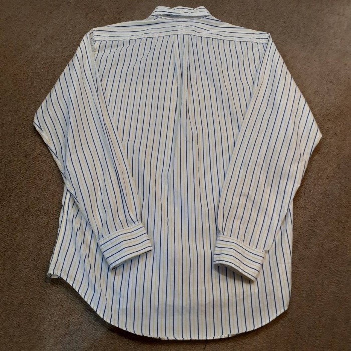 90s LANDS’END BD stripe shirt (made in USA) | Vintage.City 古着屋、古着コーデ情報を発信