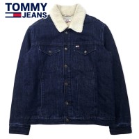 TOMMY JEANS ボア トラッカージャケット デニムジャケット XL ブルー 濃紺 コットン | Vintage.City 古着屋、古着コーデ情報を発信