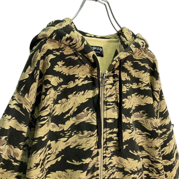 STUSSY 90-00s zip-up Tigerstripe sweat hoodie | Vintage.City 빈티지숍, 빈티지 코디 정보