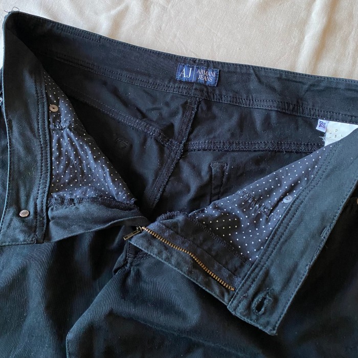 《ARMANI JEANS》black pants アルマーニ ブラックデニム | Vintage.City 古着屋、古着コーデ情報を発信
