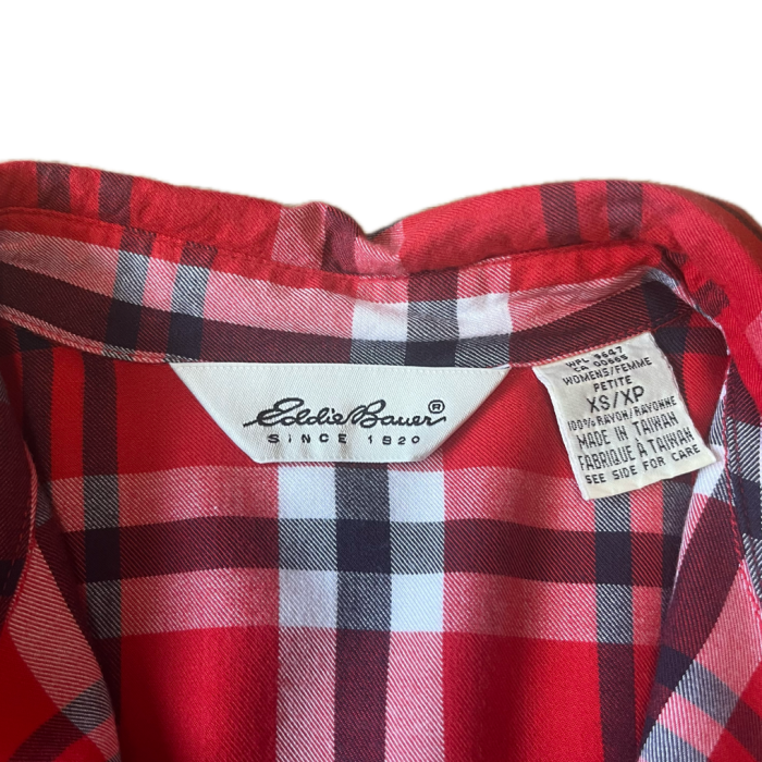 【Eddie Bauer】Rayon Shirts エディバウアー レーヨン チェックシャツ s-2117 | Vintage.City 빈티지숍, 빈티지 코디 정보