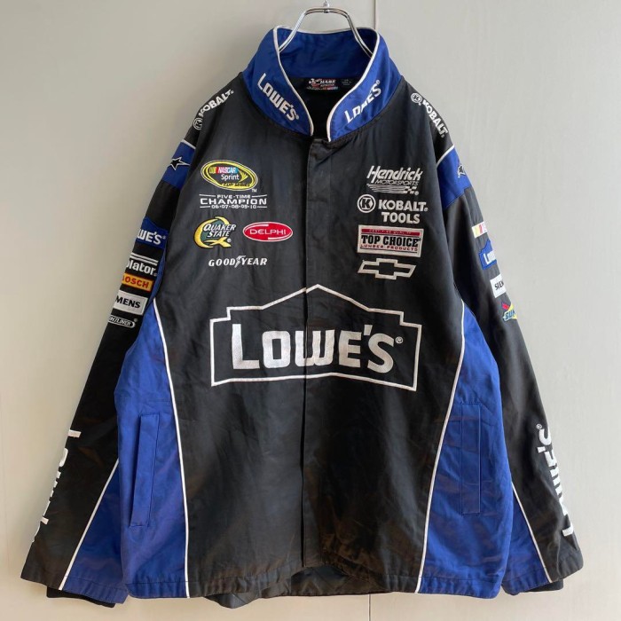 NAS CAR Lowe's embroidery racing jacket size L 配送C　レーシングジャケット　４面刺繍　企業ロゴ | Vintage.City 古着屋、古着コーデ情報を発信