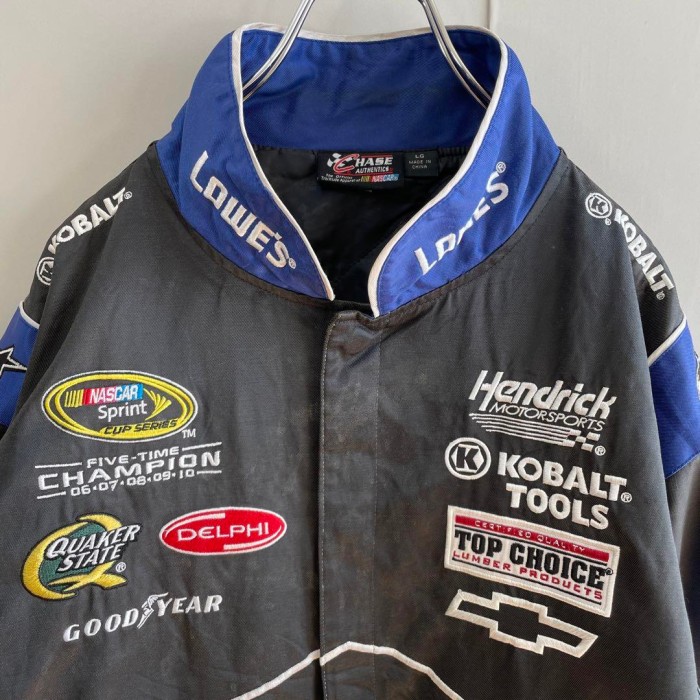 NAS CAR Lowe's embroidery racing jacket size L 配送C　レーシングジャケット　４面刺繍　企業ロゴ | Vintage.City 古着屋、古着コーデ情報を発信