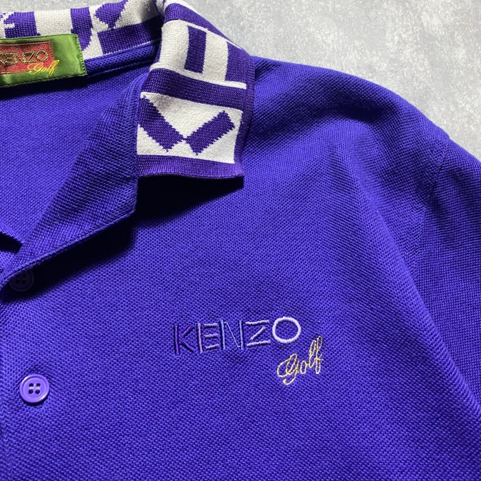 KENZO ケンゾー　刺繍ワンポイントロゴ　パープル　ポロシャツ | Vintage.City 빈티지숍, 빈티지 코디 정보