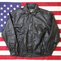 BOSTON OUTFITTERS High neck Leather Blouson Black ハイネック レザー ブルゾン | Vintage.City 빈티지숍, 빈티지 코디 정보
