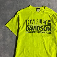 【XLサイズ】00's ハーレーダビッドソン　両面プリント　ネオンイエロー　Tシャツ | Vintage.City 古着屋、古着コーデ情報を発信