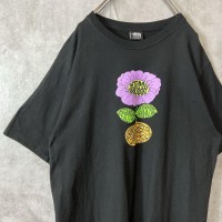 STUSSY flower print T-shirt size M 配送A　ステューシー　フラワープリント | Vintage.City 빈티지숍, 빈티지 코디 정보