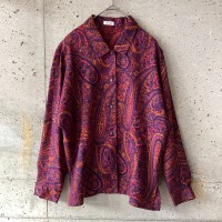 Japan vintage purple orange pattern blouse | Vintage.City 古着屋、古着コーデ情報を発信