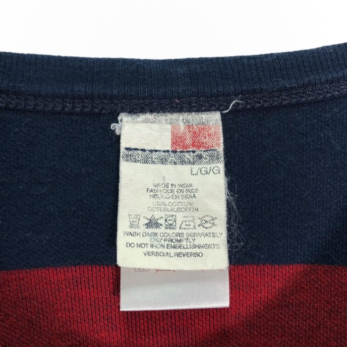 90s TOMMY JEANS L/S border switching knit sew | Vintage.City 古着屋、古着コーデ情報を発信