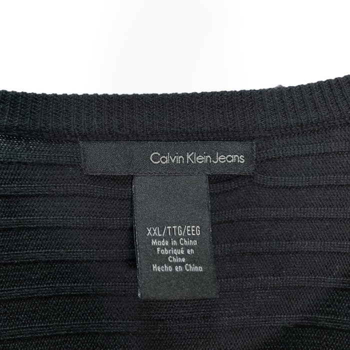 90s Calvin Klein Jeans lined switching knit sweater | Vintage.City 古着屋、古着コーデ情報を発信