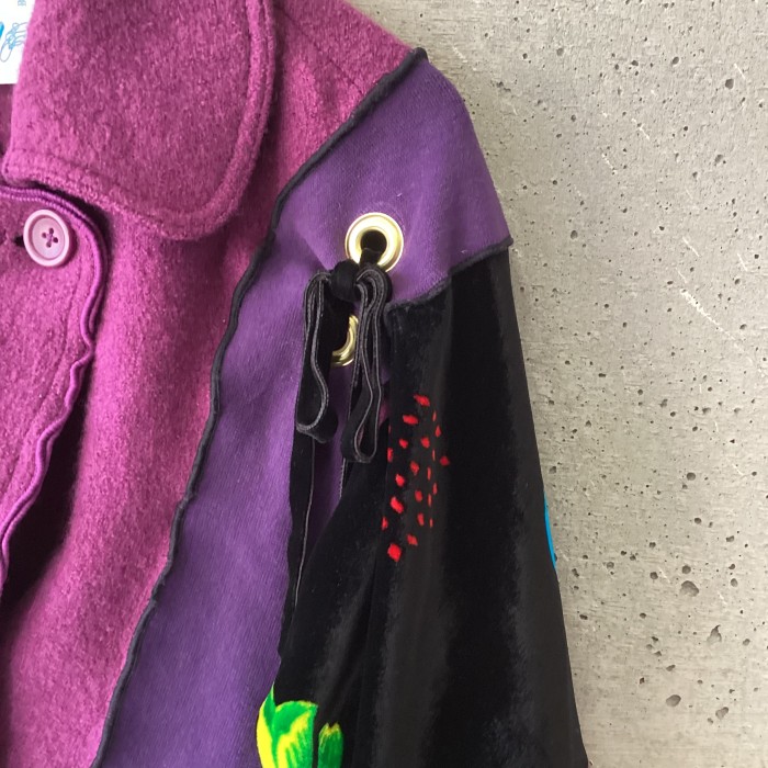 SHINPIN Tulip sleeve switching purple blouson | Vintage.City Vintage Shops, Vintage Fashion Trends