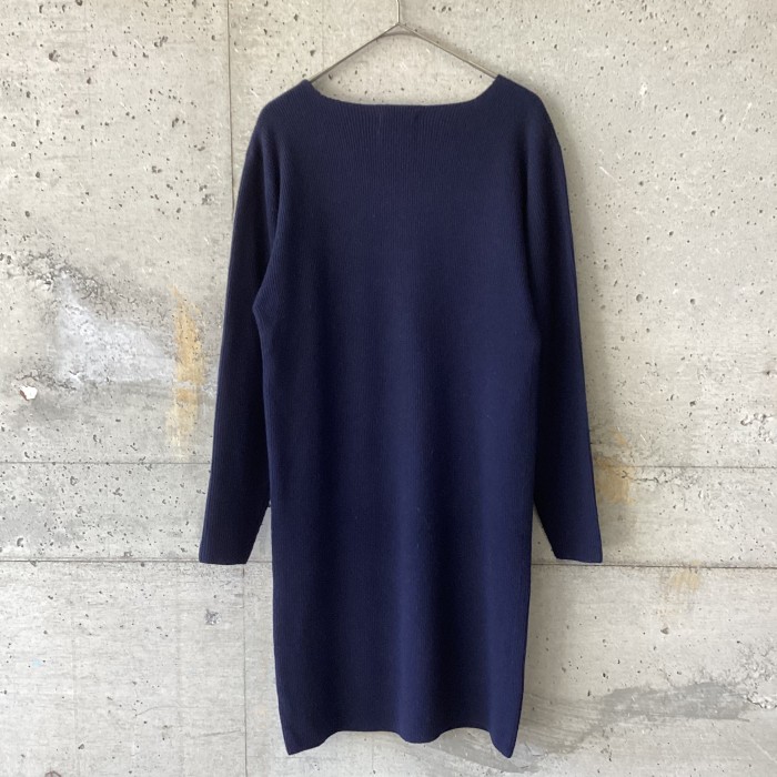 navy blue knit dress with muffler | Vintage.City Vintage Shops, Vintage Fashion Trends
