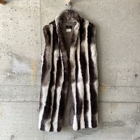 Made in Canada Faux fur long vest | Vintage.City 古着屋、古着コーデ情報を発信