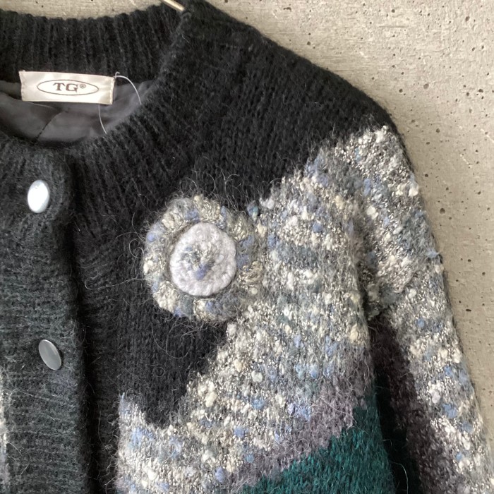 Fantastic patterned knit cardigan | Vintage.City 古着屋、古着コーデ情報を発信