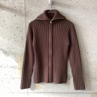 brown zip knit | Vintage.City 古着屋、古着コーデ情報を発信