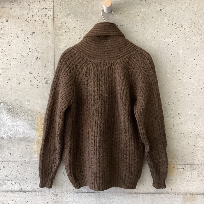 Made in England dark brown knit cardigan | Vintage.City 빈티지숍, 빈티지 코디 정보