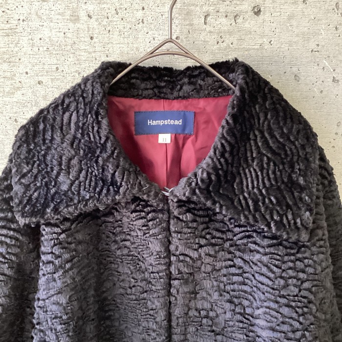Karakuru Lamb Eco Fur Jacket | Vintage.City 빈티지숍, 빈티지 코디 정보