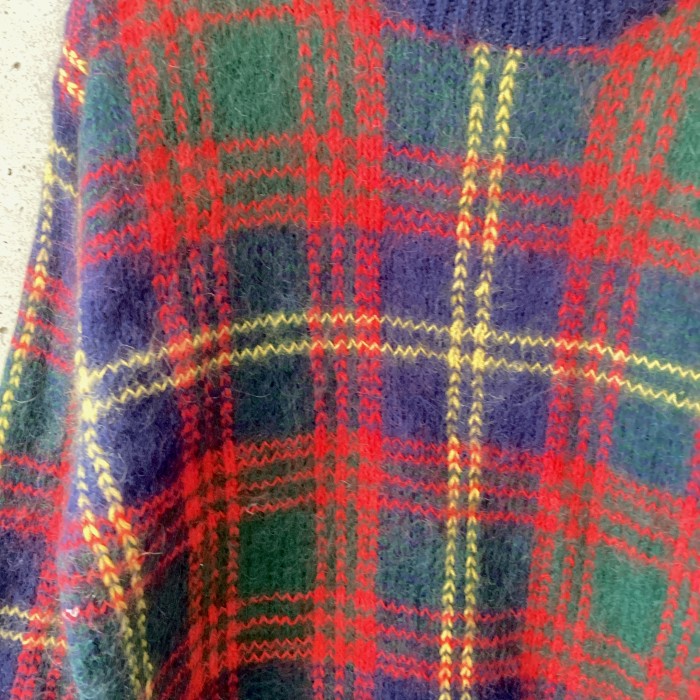 tartan check mohair knit | Vintage.City 빈티지숍, 빈티지 코디 정보