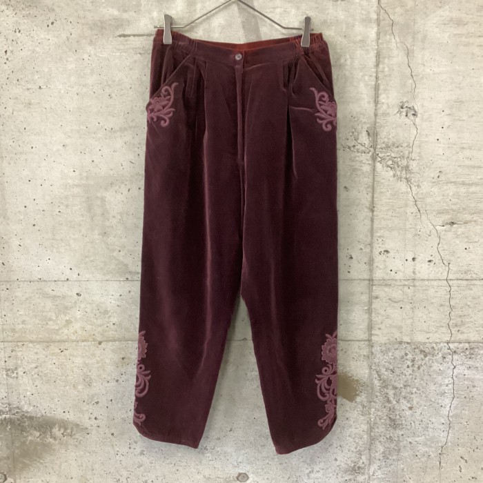 Japan vintage velor pants with lace | Vintage.City 빈티지숍, 빈티지 코디 정보
