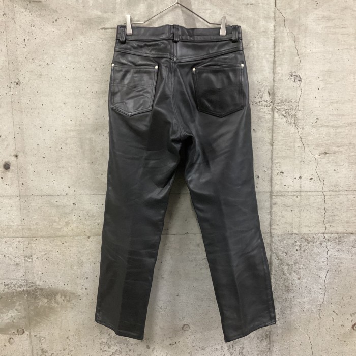 Scott Made in USA black leather pants | Vintage.City 빈티지숍, 빈티지 코디 정보