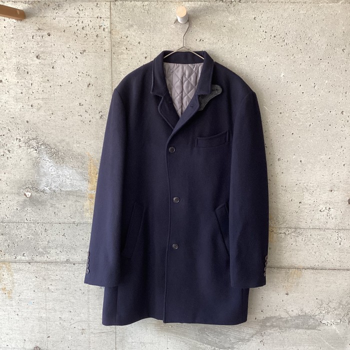 LONDON FOG navy blue wool coat | Vintage.City 빈티지숍, 빈티지 코디 정보