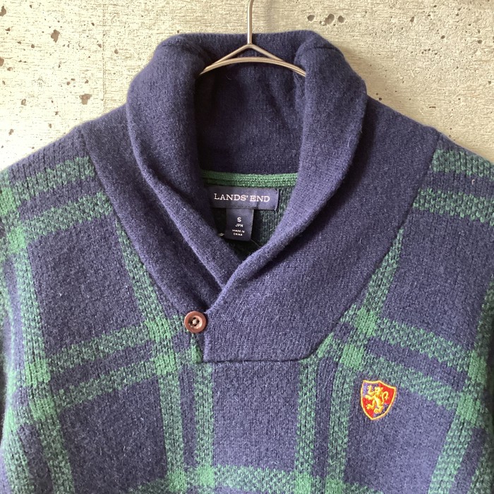 LAND‘S END tartan check sweater | Vintage.City 빈티지숍, 빈티지 코디 정보