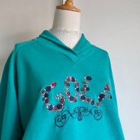 “GOLF” embroidery deformed sweatshirt 〈レトロ古着 “GOLF” 刺繍 変形スウェット〉 | Vintage.City 빈티지숍, 빈티지 코디 정보