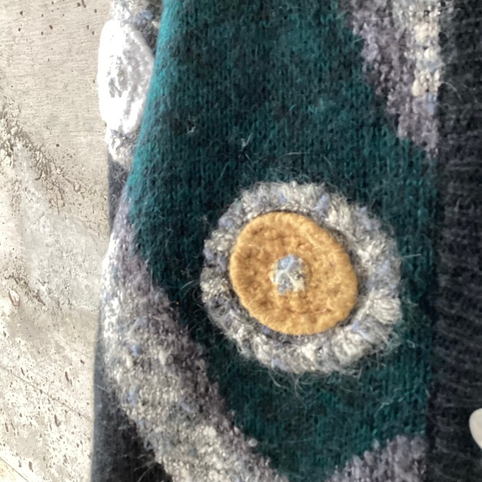 Fantastic patterned knit cardigan | Vintage.City 古着屋、古着コーデ情報を発信