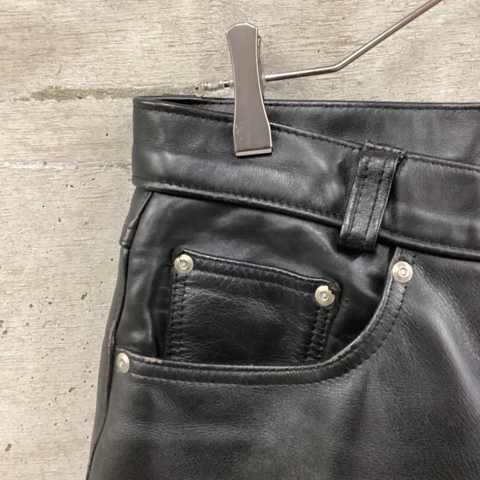Scott Made in USA black leather pants | Vintage.City 古着屋、古着コーデ情報を発信