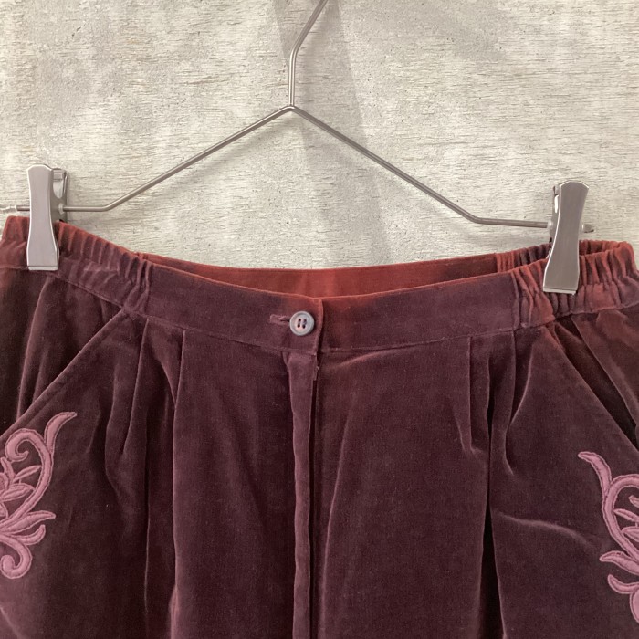Japan vintage velor pants with lace | Vintage.City 古着屋、古着コーデ情報を発信