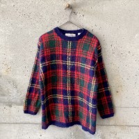 tartan check mohair knit | Vintage.City 빈티지숍, 빈티지 코디 정보
