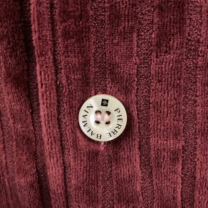 PIERRE BALMAIN burgundy pajama shirt | Vintage.City 古着屋、古着コーデ情報を発信