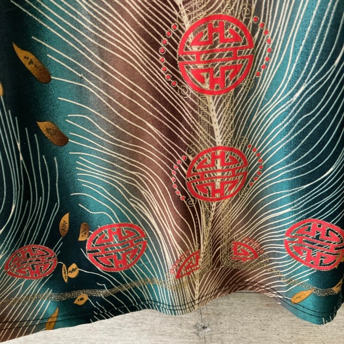 China botanical pattern cut and sew | Vintage.City 古着屋、古着コーデ情報を発信
