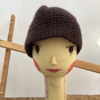Marimekko dark brown knit hat | Vintage.City 빈티지숍, 빈티지 코디 정보