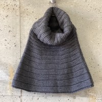 le pommier by olimpia gray knit poncho | Vintage.City 古着屋、古着コーデ情報を発信