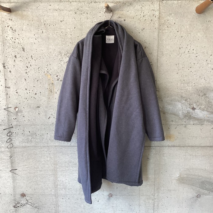 NORMA KAMALI gray muffler coat | Vintage.City 빈티지숍, 빈티지 코디 정보