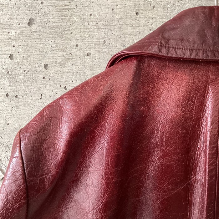 KATHARINE HAMNETT wine red sheepskin coat | Vintage.City 古着屋、古着コーデ情報を発信