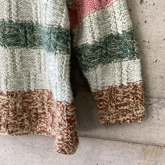 Low gauge border knit | Vintage.City 古着屋、古着コーデ情報を発信