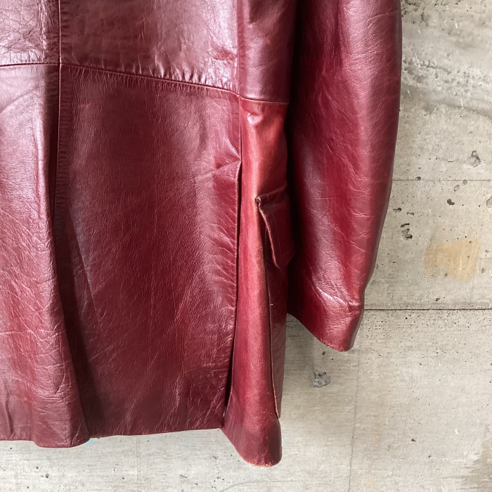 KATHARINE HAMNETT wine red sheepskin coat | Vintage.City 古着屋、古着コーデ情報を発信